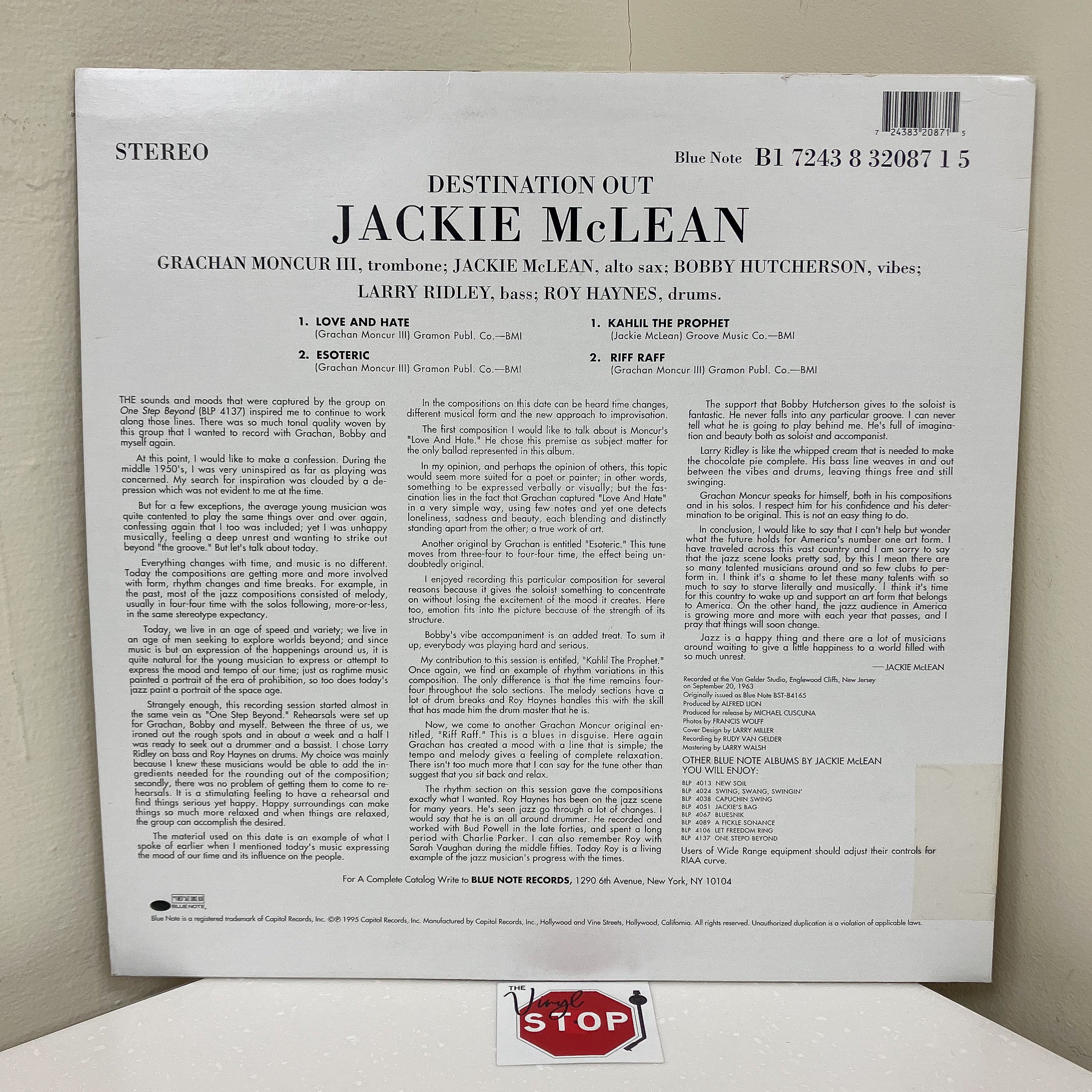 Jackie McLean - “Destination… Out!” | The Vinyl Stop